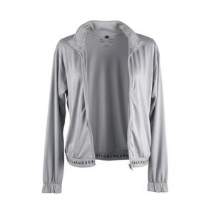 Under Armour Base Layer Women's size Medium Long Sleeve Gray Full Zip Sweatshirt